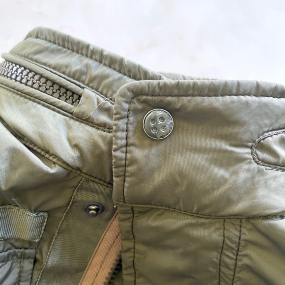 Moncler Big Kids Zip-Up Nylon Jacket in Khaki Green - Picture 14 of 17